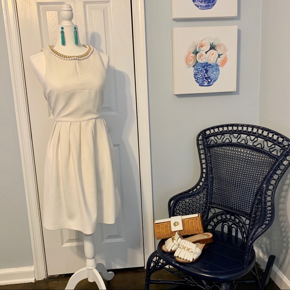 4.collective by Tibi White Beaded Collar Dress 8